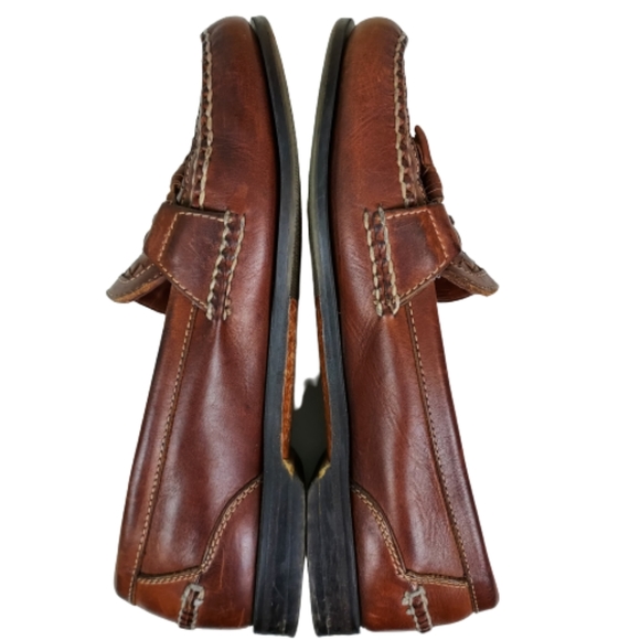 Johnston & Murphy Passport Loafers, Men's size 11.5, brown and tan - Picture 5 of 10